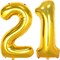 21 Number Balloons Gold Big Giant Jumbo Number 21 Foil Mylar Balloons